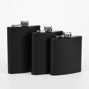 Gourde de hanche en acier inoxydable noir mat de qualité alimentaire, portable, gravée au laser, pour alcool, spiritueux, <span class=keywords><strong>vin</strong></span>, whisky - Product Image 6