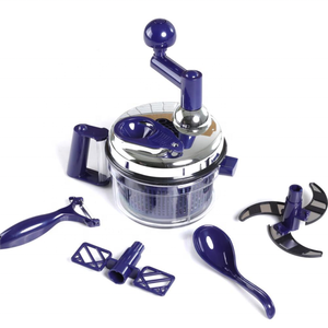 Hachoir Alimentaire à Très Fort Potentiel Commercial avec 3 Lames en Acier Inoxydable pour Fruits, Viandes, Légumes, Pommes de Terre – Hachoir Manuel - Product Image 1