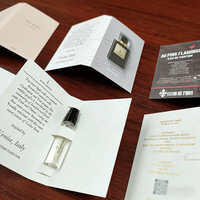 Carte de testeur de parfum de conception unilatérale en argent holographique avec propre logo personnalisé