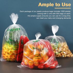 Clear PE Plastic Produce <b>Bags</b> Roll 1000 <b>Small</b> <b>Bags</b> for Fruits Vegetables Bread Storage Kitchen Food Storage Roll Packaging - Product Image 3