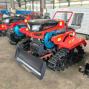 Mini Tractor con Cuchilla Excavadora y Rotocultivador, Cultivador de Orugas de 25HP y 35HP para Desbroce y Arado de Terrenos Agrícolas - Product Image 4
