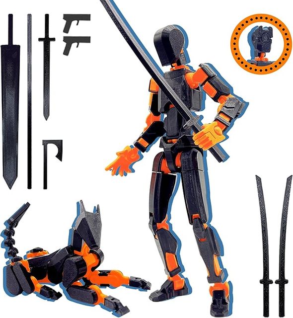 Multi-Joints Movable Cool 3D Dummy 13 Robot Anime Action Figures PVC Sensory Fidget Toys for Boys