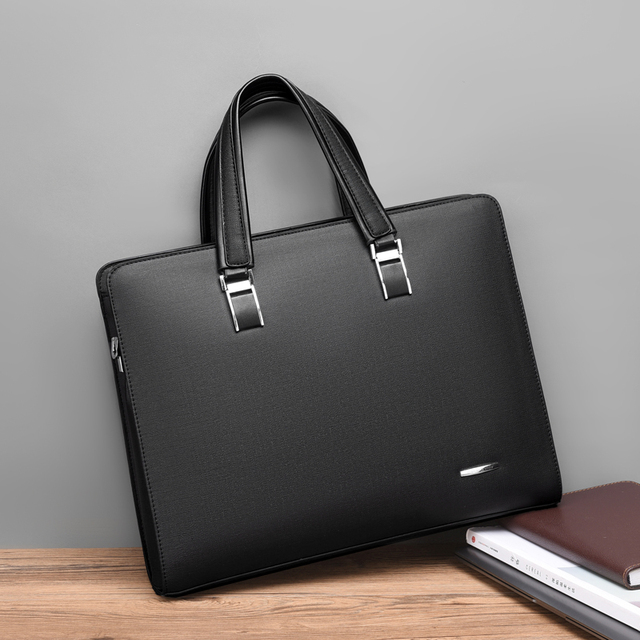 Men's Luxury Vintage PU Leather Briefcase Waterproof Hard Bag with Rolling Laptop Feature for Work