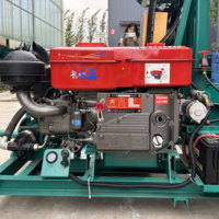 Foreuse de puits d'eau Dolphin 150m à circulation d'eau, machine de forage montée sur remorque à roues
