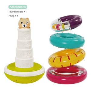 Montessori học tập ferrule vòng tròn đồ chơi năng động xoay cầu vồng Stack Vòng tháp trò chơi bé Xếp Chồng Đồ chơi - Product Image 5