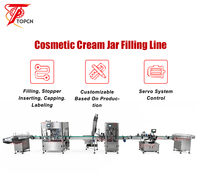Machine de remplissage, de bouchage et d'étiquetage entièrement automatique à servo-moteur pour pots de crème cosmétique et de lotion