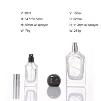 Flacons de parfum de 30 ml, flacons de parfum de 100 ml avec boîte, bouchon magnétique argenté, personnalisation du logo, impression à l'écran, OEM ODM