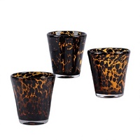 Verre à vin sans pied, sans couvercle, style américain, en verre brun ambre écaille de tortue, robuste et résistant à la chaleur, également utilisable comme tasse à thé ou porte-bougie