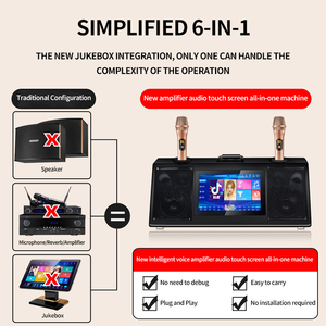 <span class=keywords><strong>Lecteur</strong></span> <span class=keywords><strong>CD</strong></span> <span class=keywords><strong>DJ</strong></span> à télécommande WiFi <span class=keywords><strong>avec</strong></span> 2 microphones sans fil Système multifonction pour les soirées karaoké à domicile - Product Image 3