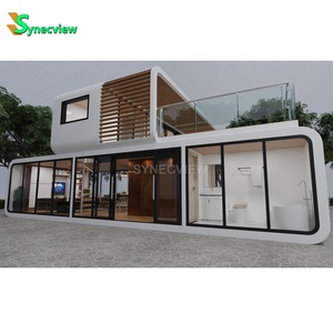 Detachable <strong>Luxury</strong> Model 40ft 20ft 2 Story Pod <strong>House</strong> Guatemala Prefab Combination 3 Bedroom 2 Bath Apple Cabin with Kitchen - Product Image 2