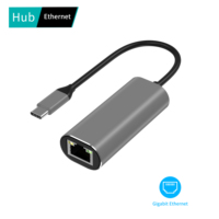 Mac Book Pro Air iPhone Adaptador Ethernet 1Gbps Tipo-C Gigabit Ethernet LAN Adaptador de red USB C a cable RJ45