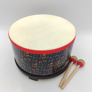 Wholesale Orff Musical Percussion Instrument 10-Inch Sheepskin Hand <b>Drum</b> Toy Ground <b>Drum</b> with 2 Sticks Educational Musical - Product Image 2