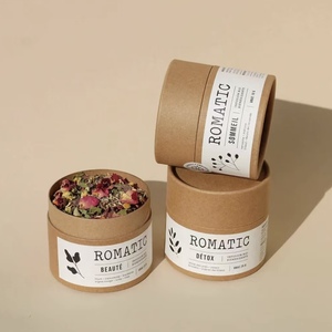 <span class=keywords><strong>Tube</strong></span> cylindrique de papier d'impression de thé parfumé personnalisé respectueux de l'environnement <span class=keywords><strong>Tube</strong></span> de papier kraft de qualité alimentaire pour <span class=keywords><strong>Ted</strong></span> - Product Image 2