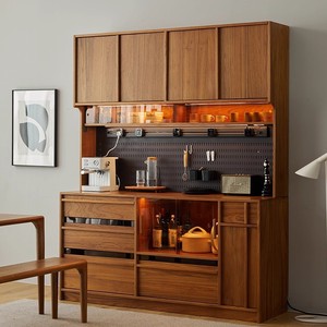 Cherry Wood <b>Sideboard</b> Living Room Cabinet Multifunction <b>Storage</b> Coffee Machine Unit - Product Image 1