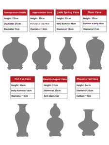 แจกันเซรามิคลายคราม Jingdezhen มีดีไซน์แบบโบราณดีไซน์เรียบง่ายทันสมัยสำหรับห้องนั่งเล่นของตกแต่งตู้ทีวี - Product Image 5