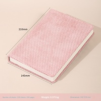 Carnet à couverture rigide en tissu tricoté A5, ligné, pour étudiants, journal professionnel, fournitures scolaires – Vente en gros