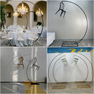 حامل ثريا أسود وذهبي بارتفاع 10 أقدام لتزيين حفلات الزفاف والمناسبات - Product Image 2