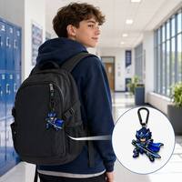 3D Anime Krieger PVC Karabiner Schlüsselanhänger Cooler Cartoon-Charakter Rüstung Cosplay Sammlerstück Geschenk