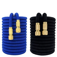 Tuyau d'arrosage extensible en latex de qualité supérieure - Rétractable, flexible, léger, anti-plis, anti-fuite, anti-UV, anti-corrosion, 10 jets