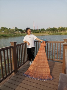 Estilo americano portátil 4-12ft atarrayas de pesca línea de neumático red de pesca lanzamiento a mano red fundida - Product Image 2