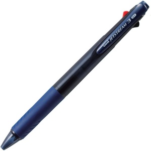 Stylo bille Mitsubishi Pencil Jetstream 3 couleurs, 0,7 mm, bleu marine transparent, facile à écrire avec, SXE340007T.9 - Product Image 1