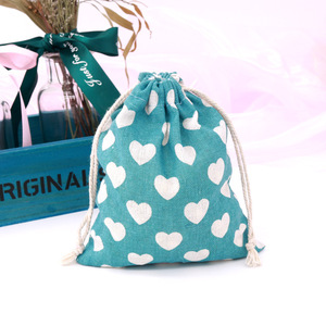 Wholesale Recyclable Customized Large Printed Organic Cotton Storage <b>Bag</b> Close Fitting Travel Jewellery <b>Small</b> Item <b>Drawstring</b> - Product Image 4