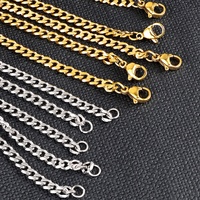 Venta al por mayor de joyería de moda Ason, collar de cadena cubana gruesa de acero inoxidable con baño de oro de 18 quilates PVD, estilo punk, unisex, para fiestas.