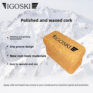 Bloc de cirage IGOSKI en liège pour le polissage et l'application de pression dans l'entretien des skis (Fabriqué en Chine) - Product Image 2