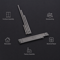 Embout de tournevis cruciforme magnétique PH2 double embout en acier S2 de qualité industrielle DSL 65 mm, interchangeable pour tournevis électrique