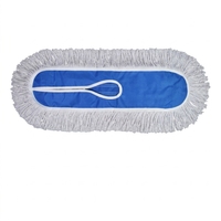 Serpillère industrielle multi-surfaces efficace, plusieurs tailles (60 cm, 90 cm, 120 cm), serpillère plate bleue avec manche en aluminium pour le dépoussiérage des entrepôts et des aéroports