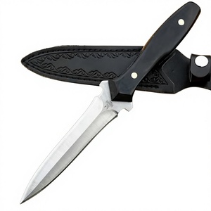 Couteau à lame fixe multifonctionnel personnalisable Warlock de haute qualité en acier inoxydable avec manche en bois, support OEM, garantie 1 an, modèle DE039 - Product Image 1