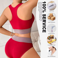 Ensembles de Soutien-Gorge et Sous-Vêtements Sans Couture de Haute Qualité pour Femme, Confortables, Respirants, Idéaux pour le Yoga et le Sport, Sans Armature