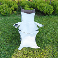 Lot de 2 chaises lune en alliage d'aluminium, chaise de plage, chaise longue pliable avec accoudoirs, chaise de camping pliable, portable et légère pour l'extérieur en tissu Oxford