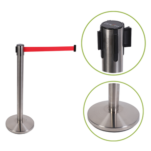 Cột chắn bằng thép không gỉ đánh bóng cao cấp để quản lý hàng chờ thông minh tại các trung tâm thương mại cao cấp - Product Image 2