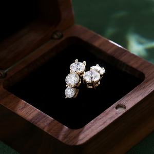 แหวนเพชรเลี้ยงในห้องปฏิบัติการ ทอง 14K สีเหลือง/ขาว/โรสโกลด์ เครื่องประดับงานแต่งงาน สามารถปรับแต่งได้ แหวนหมั้น ขายส่ง งานเลี้ยง ฉลองครบรอบ - Product Image 2