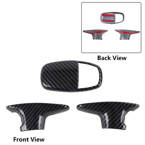 Dodge Challenger Durango <b>Shift</b> <b>Knob</b> Trim Carbon Fiber Full Wrap ABS Lightweight Interior Modification 2015-2023 - Product Image 4