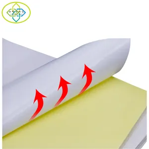 Feuille de papier autocollant brillant étanche auto-adhésif A3 A4 blanc coloré clair PET PVC vinyle autocollant pour imprimante laser