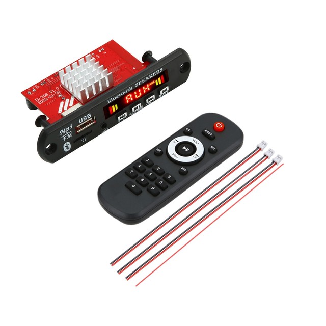 120W Amplifier MP3 Decoder Board 2*60W 8-24V Bluetooth5.0 Car Player USB Recording Module FM AUX Radio for Speaker Handsfree