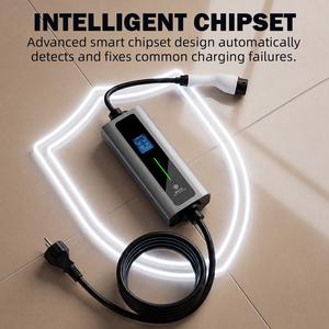 Vente flash : chargeur EV portable 7 kW 32 A type 2, étanche IP65, avec écran de 1,8 pouce et coque ABS, plug-and-play pour usage domestique - Product Image 4