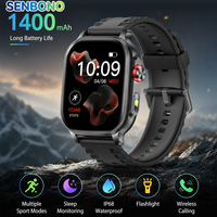Reloj Inteligente AK109 con 1400mAh, Llamadas Inalámbricas, Monitoreo del Sueño, Múltiples Modos Deportivos, Resistente al Agua IP68, Gel de Sílice Multifuncional