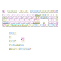 Stock Wholesale Senqu 125-Key Original Factory Side-engraved Light-transmitting Keycaps Mini Full Set PBT Material Keycaps