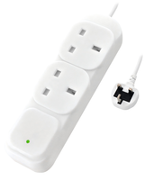 Multiprise britannique, 2 prises, 13A 250V~ avec protection enfant et protection contre les surtensions