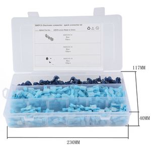 Kit de Conectores Electrónicos Iqihui, 300 Piezas, Tipo T Azul, AWG16-14, Caja de Plástico, Conectores Automotrices - Product Image 1