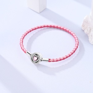 Pulseira DIY de Corrente de Cobra em Liga Metálica Banhada a Prata com Pingente de Frasco de Perfume, Laço, Coração e Unicórnio – Presente - Product Image 2