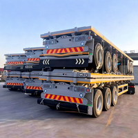 Remorque plateau 3 essieux 40 pieds 60 tonnes pour transport de conteneurs et de marchandises en vrac Afrique Mali Cameroun
