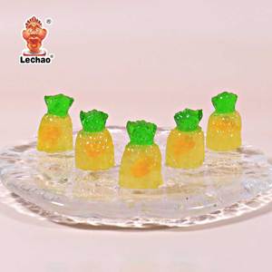 Vente directe d'usine, sachet de 1 kg en vrac, bonbons gélifiés fruités en forme d'ananas 3D, <span class=keywords><strong>halal</strong></span> - Product Image 5