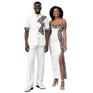 Ensemble <span class=keywords><strong>chemise</strong></span> et pantalon pour <span class=keywords><strong>homme</strong></span> en coton imprimé wax africain 2025, costumes de <span class=keywords><strong>mariage</strong></span> traditionnels africains - Product Image 3