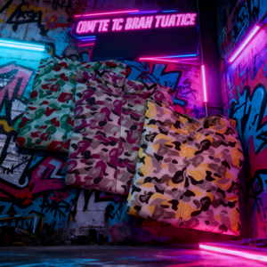 उच्च गुणवत्ता वाले यूनिसेक्स शीतकालीन पशु प्रिंट विंटेज स्ट्रीटवियर जिपर हुडी 100% कपास डबल हुड केमो - Product Image 2