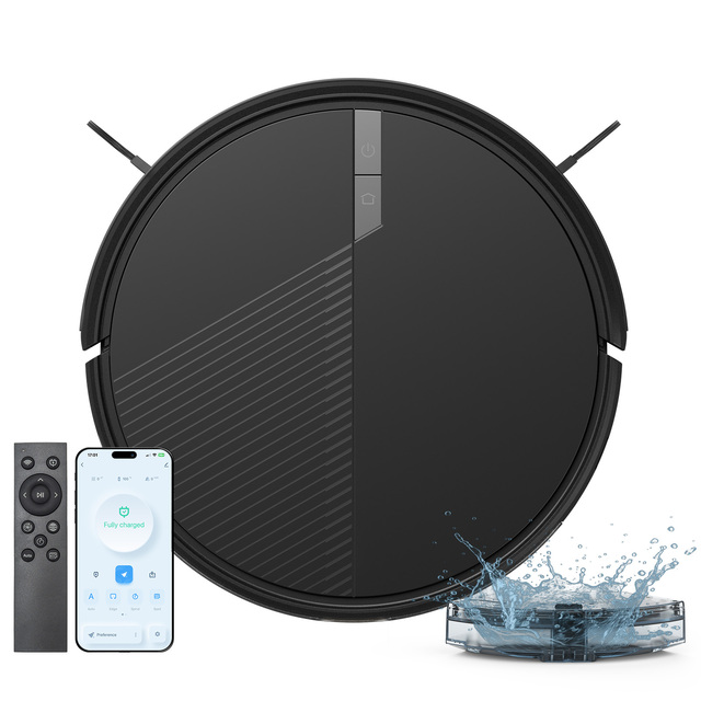 AIRROBO Robot Vacuum and Mop Cleaner Home Electric APP Voice Remote Control 4 Cleaning Mode Wet and Dry Mopping Robotic Clean