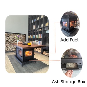Meilleur prix, vente flash : Cheminée d'intérieur moderne autoportante <span class=keywords><strong>en</strong></span> <span class=keywords><strong>fonte</strong></span> avec verre, <span class=keywords><strong>petit</strong></span> poêle à <span class=keywords><strong>bois</strong></span> avec dispositif de sécurité flamme - Product Image 2